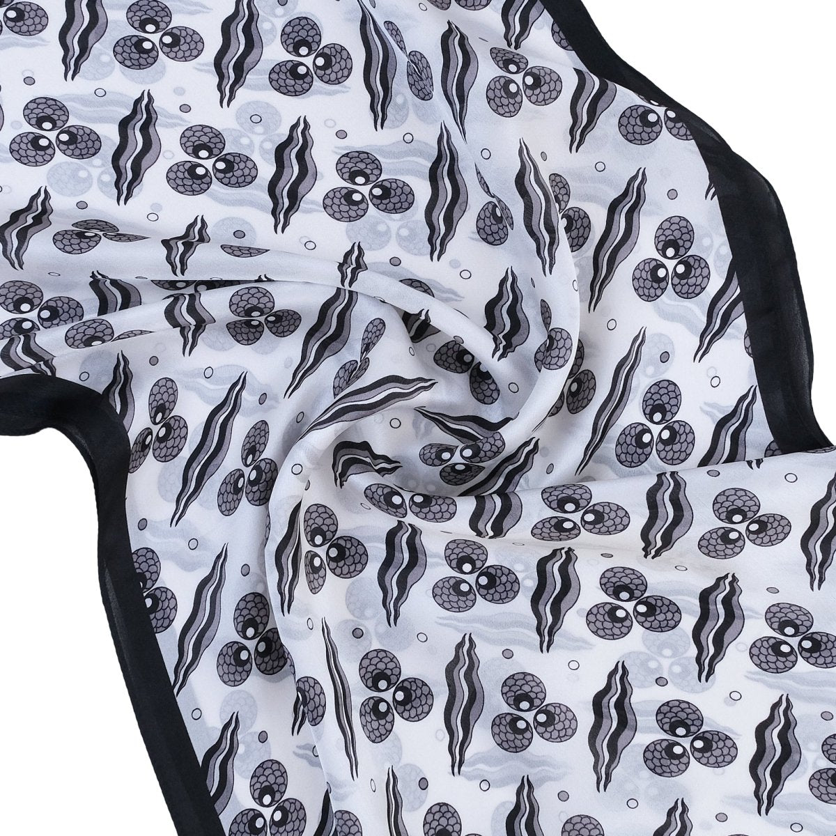 Cintemani Breathable Silk Scarf in Black Color - TryAladdin