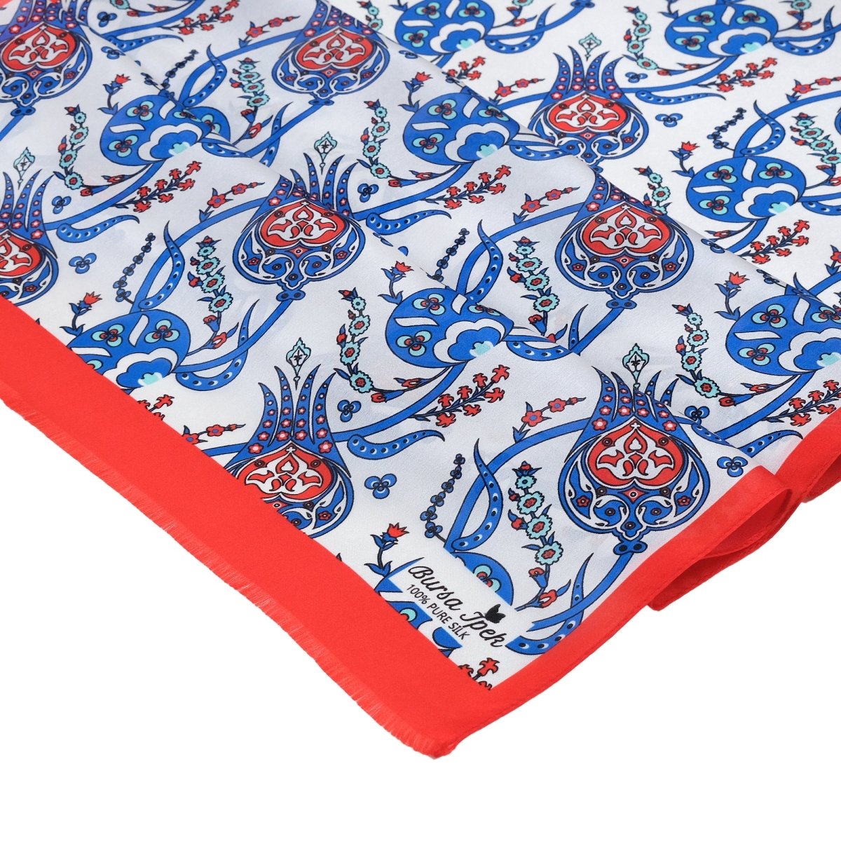 Sirali Lale Breathable Silk Scarf in Vibrant Red Color - TryAladdin