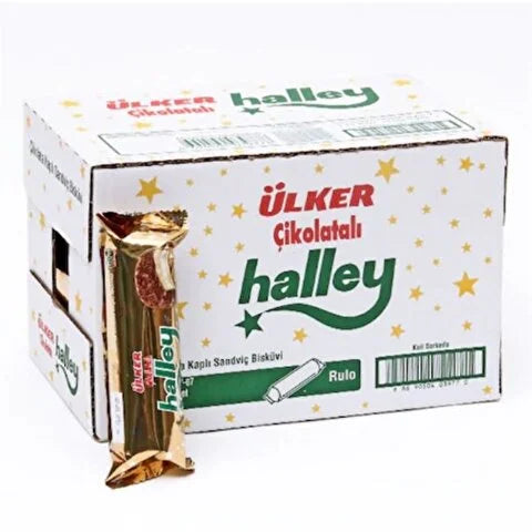 Ulker | Halley Mini Chocolate Covered Garnished Sandwhich Biscuits