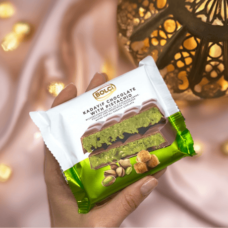 Antep Pistachio & Kadayif Dubai Chocolate Bar - Unique Middle Eastern Delight - TryAladdin