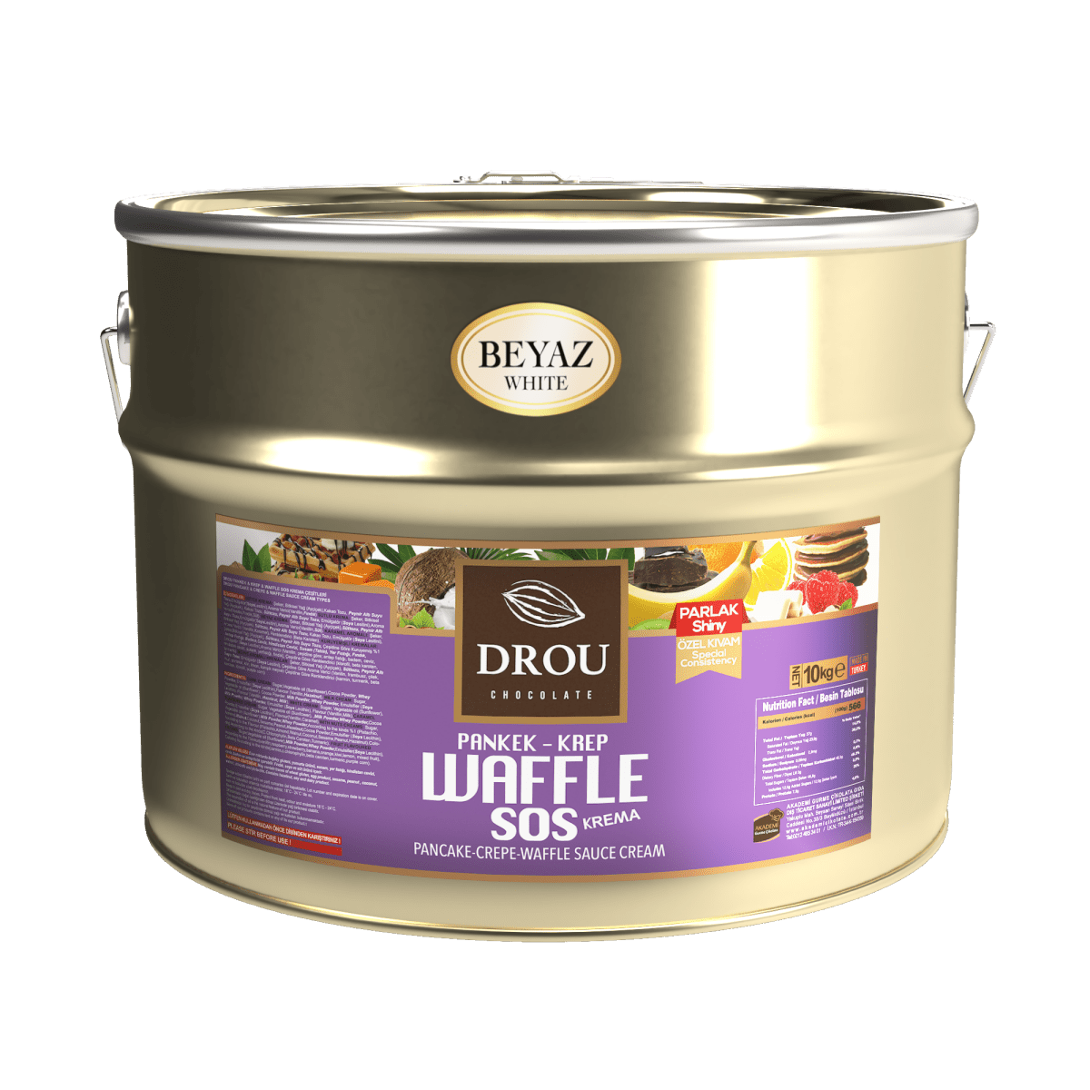 Drou White Chocolate Sauce for Waffle, Crepe & Pancake (10kg) - TryAladdin