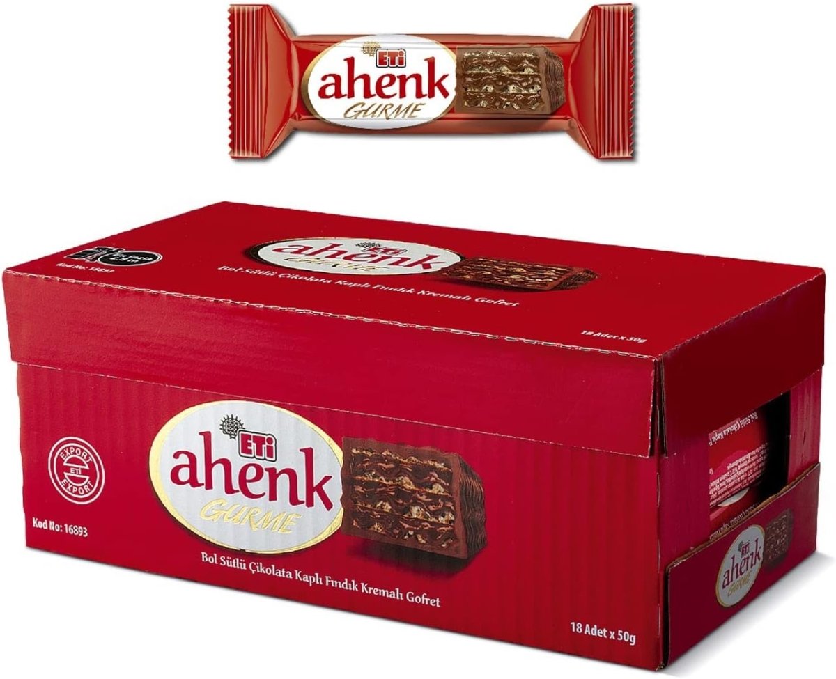 Eti Ahenk Gurme Chocolate Covered Hazelnut Cream Wafer - 50g - TryAladdin