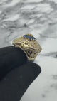 Istanbul Schmuck | Saphir Vintage Handgemachter Silberring