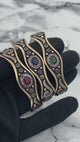 Istanbul Schmuck | Rubin Ottoman Stil Verstellbares Handgelenk Handmade Silberarmband