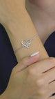 Taki | Herz mit Schneeflocke Silberarmband Valentinstagsgeschenk
