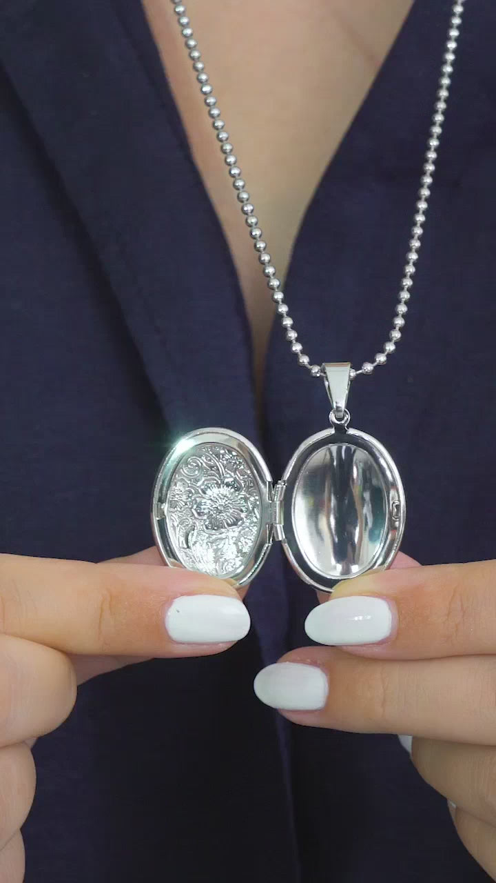 Taki | Ovales Halsband mit Foto-Rahmen-Deckel Geschenk für den Valentinstag