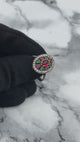 Istanbul smykker | Ruby og Emerald Ottoman Style Håndlavet Sølvring