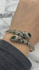 Istanbul Schmuck | Handgefertigtes Smaragdstein-Ottoman-Silberarmband